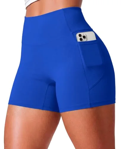 JEKAOYI 4.5-Inch Pocket Biker Short in Vibrant Blue