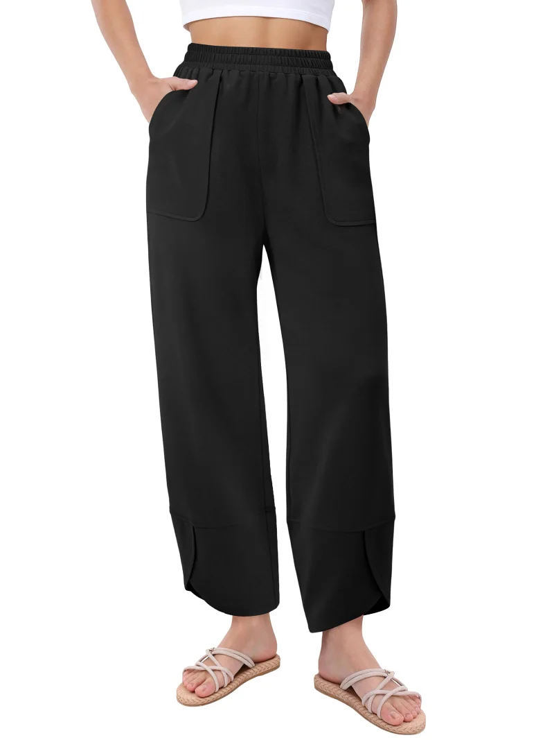 JEKAOYI Baggy Harem Palazzo Pant in Carbon Black