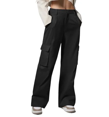 JEKAOYI Baggy Hiking Cargo Pant in Black