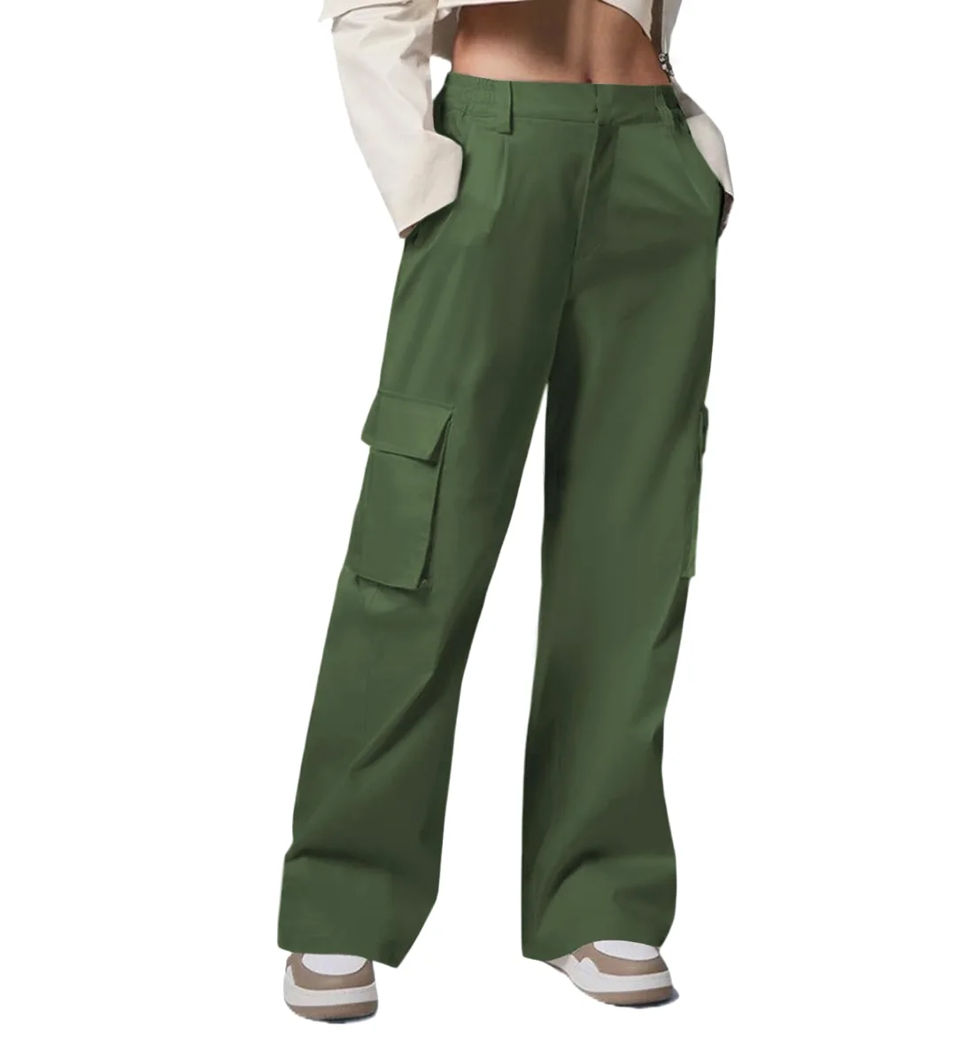 JEKAOYI Baggy Hiking Cargo Pant in Green