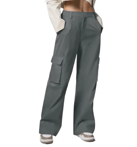 JEKAOYI Baggy Hiking Cargo Pant in Grey