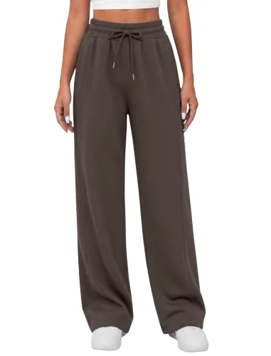 JEKAOYI Baggy Wide Leg Sweatpant in Coffee