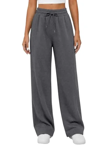 JEKAOYI Baggy Wide Leg Sweatpant in Dark Grey
