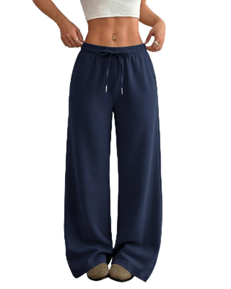 JEKAOYI Baggy Wide Leg Workout Sweatpant in Navy