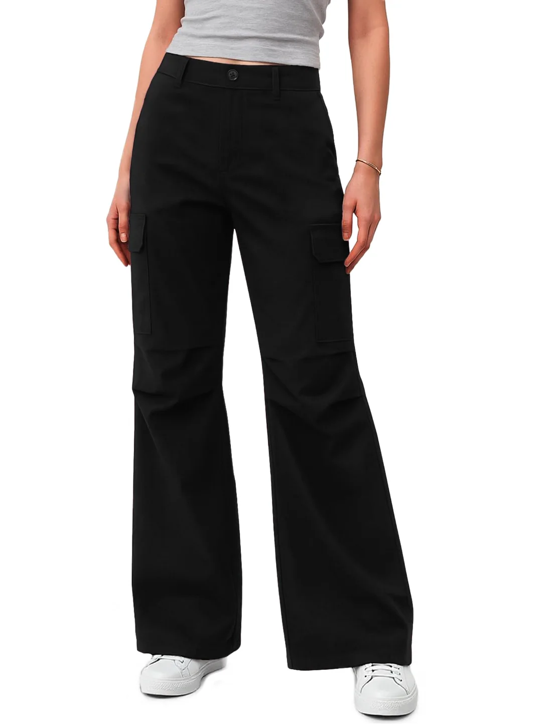 JEKAOYI Bootcut Hiking Cargo Pant in Black