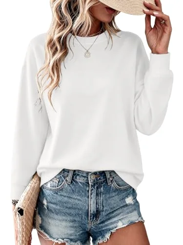 JEKAOYI Crewneck Sweatshirt in White