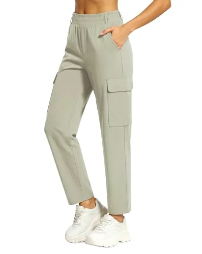 JEKAOYI Four-Pocket Quick-Dry Cargo Jogger in Light Grey Green