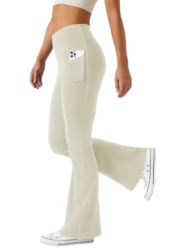 JEKAOYI High-Rise Flare Yoga Pant in Khaki