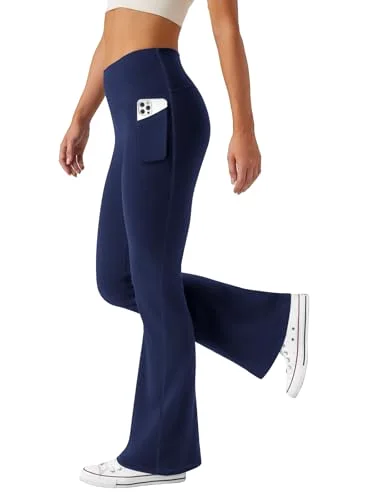 JEKAOYI High-Rise Flare Yoga Pant in Navy