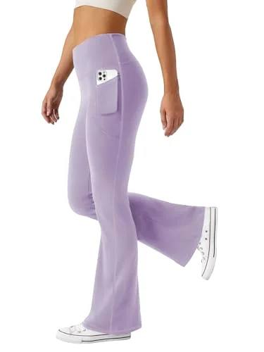 JEKAOYI High-Rise Flare Yoga Pant in Purple