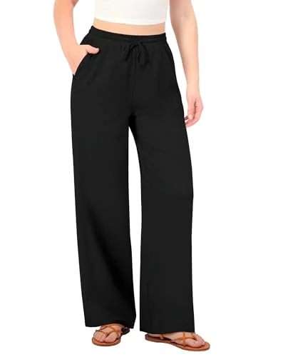 JEKAOYI High-Rise Palazzo Pant in Black