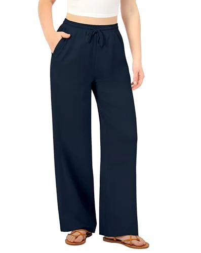 JEKAOYI High-Rise Palazzo Pant in Navy