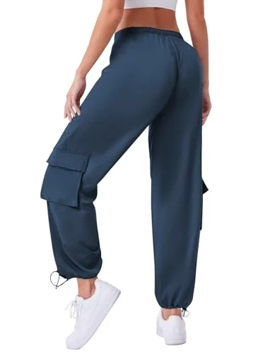 JEKAOYI Parachute Cargo Jogger in Dark Blue
