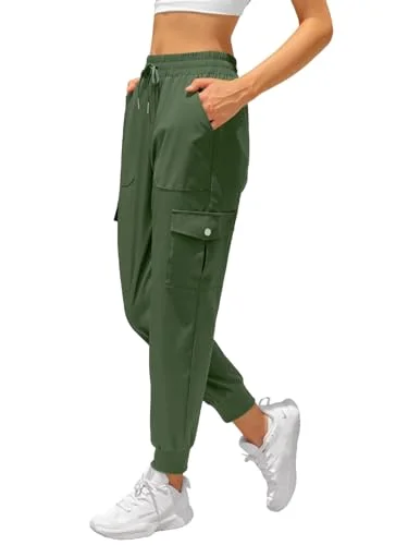 JEKAOYI Quick-Dry Drawstring Jogger in Green