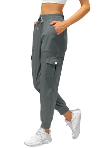 JEKAOYI Quick-Dry Drawstring Jogger in Grey