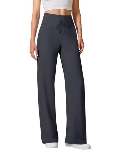 JEKAOYI Straight Leg Yoga Pant in Dark Grey