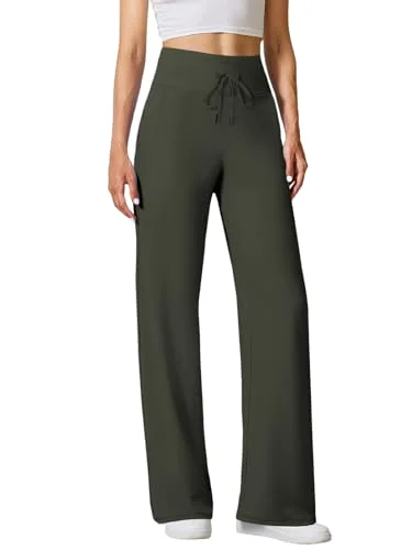 JEKAOYI Straight Leg Yoga Pant in Green