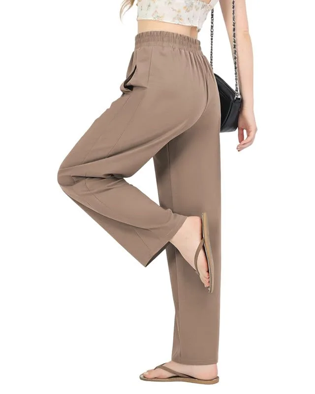 JEKAOYI Stretch Pull-On Trouser in Khaki