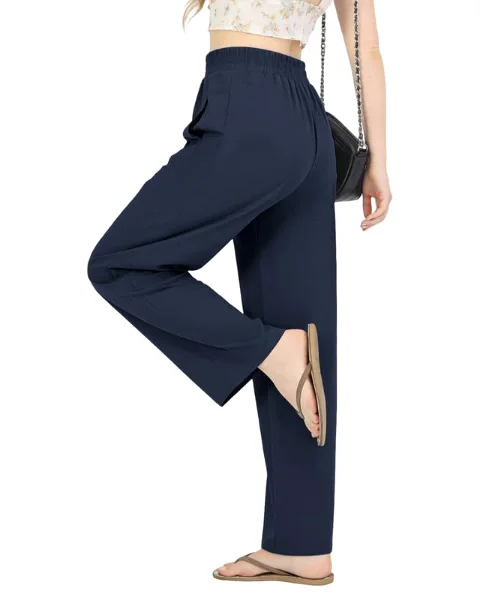 JEKAOYI Stretch Pull-On Trouser in Navy