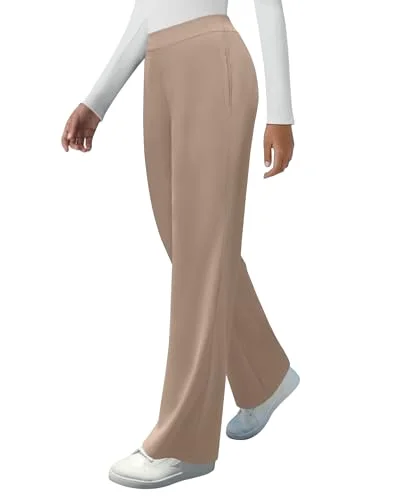 JEKAOYI Zip-Pocket Straight Leg Dress Pant in Coffee Brown
