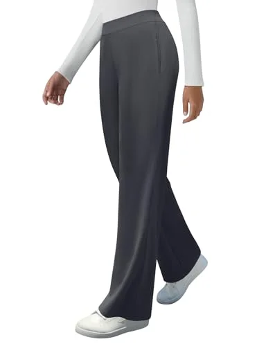 JEKAOYI Zip-Pocket Straight Leg Dress Pant in Dark Grey